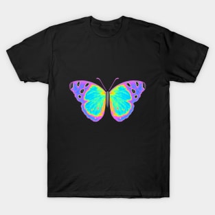 Holographic Pink and Turqoise Butterfly T-Shirt